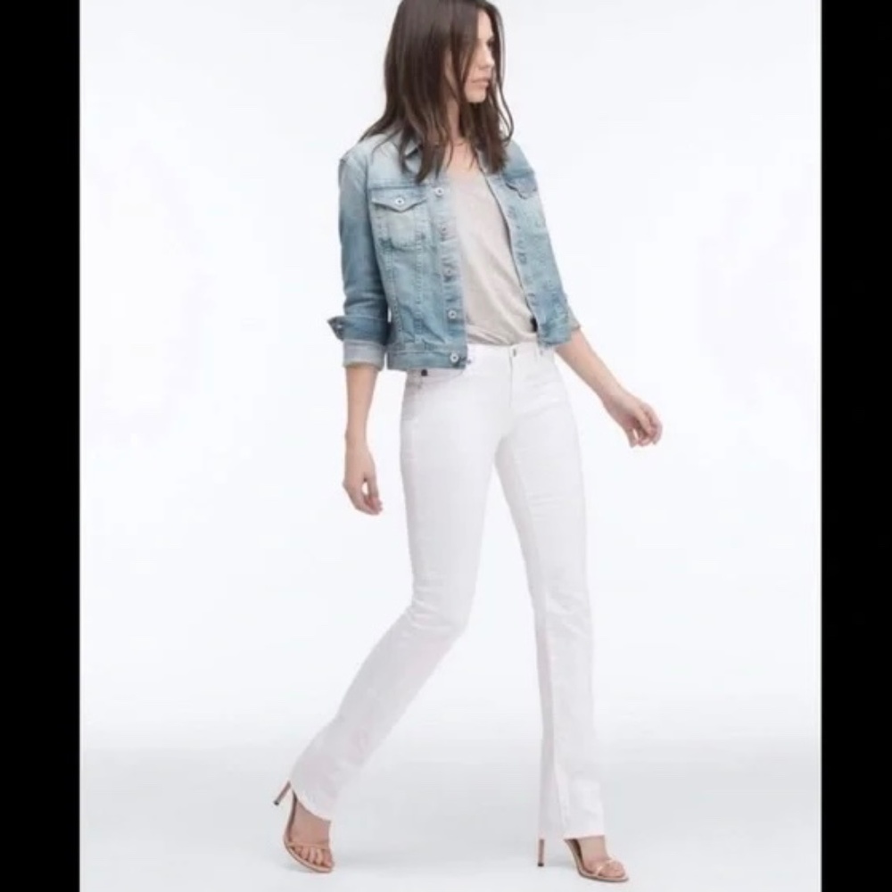 AG Adriano Goldschmied The Ballad Slim Boot Jeans White Denim 29R Made in USA